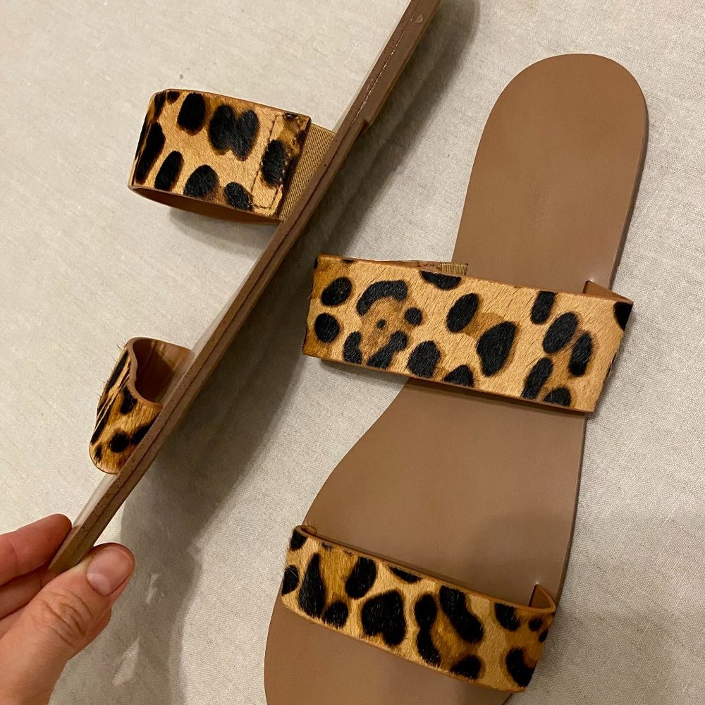 Leopard-Print Slides
